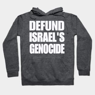 DEFUND ISRAEL'S GENOCIDE - White - Double-sided Hoodie